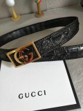 crocodile leather boutique high-end steel buckle hand-woven 3.8Cm black, brown men's belt