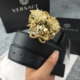 Medusa head leather belt