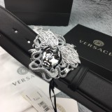 Medusa head leather belt