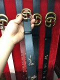 Women's Gucci 3.0 4.0Cm new listing first layer cowhide animal bronze nail belt