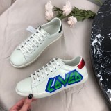 Small white shoes women 2019 spring new joker real leather flat bottom shoes men's casual shoes