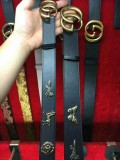 Women's Gucci 3.0 4.0Cm new listing first layer cowhide animal bronze nail belt