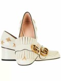 Gucci 19 spring and summer metal buckle tassel high heels Lok Fu shoes women's shoes