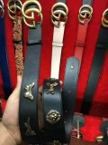 Women's Gucci 3.0 4.0Cm new listing first layer cowhide animal bronze nail belt