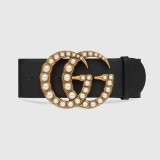 new 7Cm wide space material buckle head weight 200 grams inlaid pearl simple wild women's belt