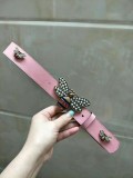 size: 3.4Cm spot real shot exquisite pearl butterfly buckle fashion wild female belt
