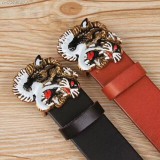 new 3.8Cm exquisite copper buckle body with double-sided suede leather fashion wild women's belt