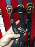 Women's Gucci 3.0 4.0Cm new listing first layer cowhide animal bronze nail belt