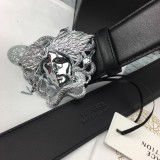Medusa head leather belt