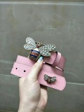 size: 3.4Cm spot real shot exquisite pearl butterfly buckle fashion wild female belt