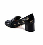 Gucci 19 spring and summer metal buckle tassel high heels Lok Fu shoes women's shoes