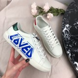 Small white shoes women 2019 spring new joker real leather flat bottom shoes men's casual shoes