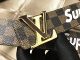 2017 winter supreme series black grid tree cake cowhide stainless steel hardware buckle belt