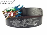 color semi-trailer steel buckle with stitching tail 3.8CM wide imported tire leather color two-color black coffee with body