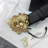 Medusa head leather belt