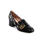 Gucci 19 spring and summer metal buckle tassel high heels Lok Fu shoes women's shoes