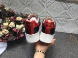 cow  leather gold silk embroidered white shoes men and women flat bottom tie lovers shoes