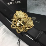 Medusa head leather belt