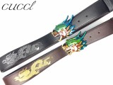 color semi-trailer steel buckle with stitching tail 3.8CM wide imported tire leather color two-color black coffee with body