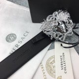 Medusa head leather belt