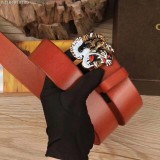 new 3.8Cm exquisite copper buckle body with double-sided suede leather fashion wild women's belt