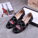 new single shoes women's shoes leather with a round head a pedal women's shoes