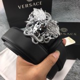 Medusa head leather belt