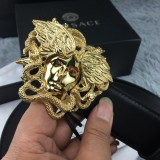 Medusa head leather belt