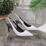 Women's shoes spring leather pointed shallow mouth stiletto heels sandals women