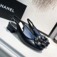 sandals women's buckle with round head high heels with female thick heel color matching shallow mouth shoes