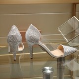 wild sandals female summer bright French high heel stiletto pointed shoes