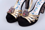 Leather thick heel high heel sandals female summer wild waterproof platform word buckle thin belt high heels
