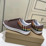 = classic check rainbow plaid casual shoes fashion low cut canvas shoes