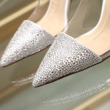 wild sandals female summer bright French high heel stiletto pointed shoes