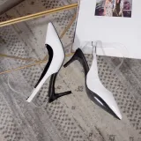 Women's shoes spring leather pointed shallow mouth stiletto heels sandals women