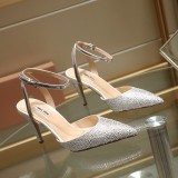 wild sandals female summer bright French high heel stiletto pointed shoes