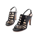 summer sandals women's leather high heel sandals casual wedges sheepskin pearl jewelry women's shoes