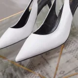Women's shoes spring leather pointed shallow mouth stiletto heels sandals women