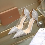 wild sandals female summer bright French high heel stiletto pointed shoes