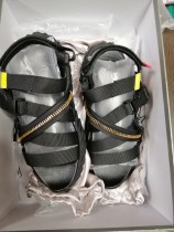 Summer leather luxury sports flat sandals zipper decorative platform Roman for men and women