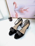 Vintage high heel sandals wild leather open toe sandals