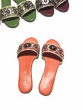 women's shoes thick bottom word dragging toe sandals and slippers flat wear beach sandals female