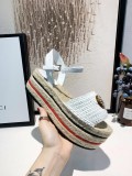 Spring and summer models handmade crochet thick-soled hemp rope wild casual sandals