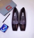slanted square head flat head women's shoes