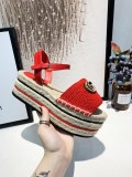 Spring and summer models handmade crochet thick-soled hemp rope wild casual sandals