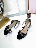 Vintage high heel sandals wild leather open toe sandals