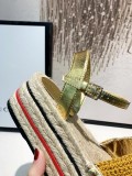 Spring and summer models handmade crochet thick-soled hemp rope wild casual sandals