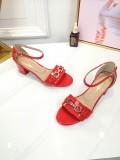 Vintage high heel sandals wild leather open toe sandals