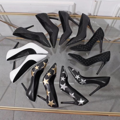 Spring black French girl high heels female pointed stiletto versatile single shoes
