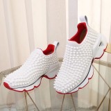 couple shoes, women's shoes, red shoes, flat casual shoes, women's platform sneakers